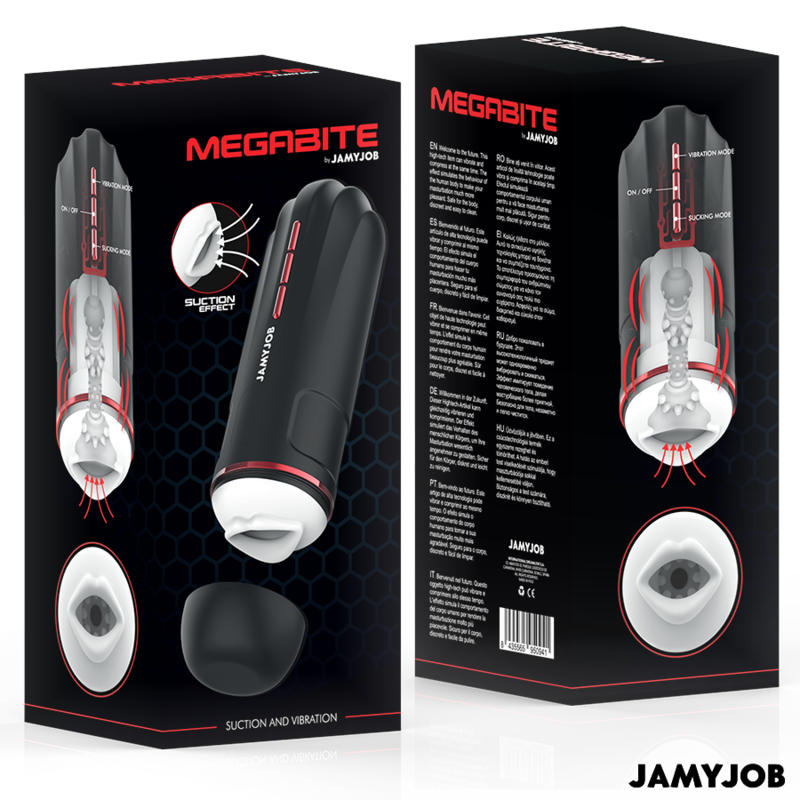 JAMYJOB - MEGABITE MASTURBADOR BOCA AUTOMTICO 5 MODOS ONDAS ESTIMULADORAS Y VIBRACIÓN - Kanerotika SL