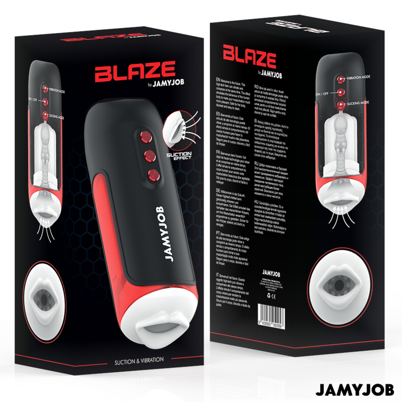 JAMYJOB - BLAZE MASTURBADOR BOCA AUTOMTICO 5 MODOS ONDAS ESTIMULADORAS Y VIBRACIÓN - Kanerotika SL