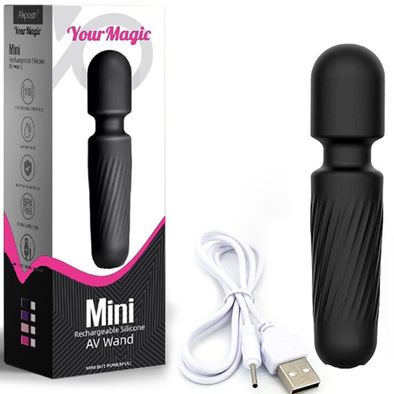 ARMONY - YOUR MAGIC MASAJEADOR & VIBRADOR RECARGABLE 10 VIBRACIONES NEGRO - Kanerotika SL