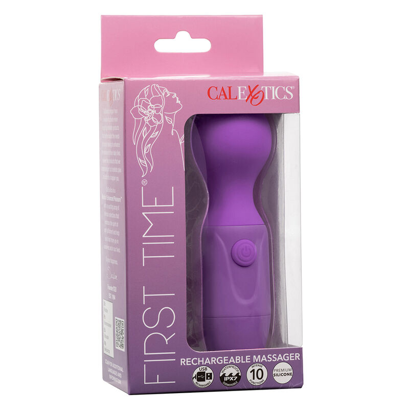 CALEXOTICS - FIRST TIME MASAJEADOR RECARGABLE 10 VIBRACIONES VIOLETA - Kanerotika SL