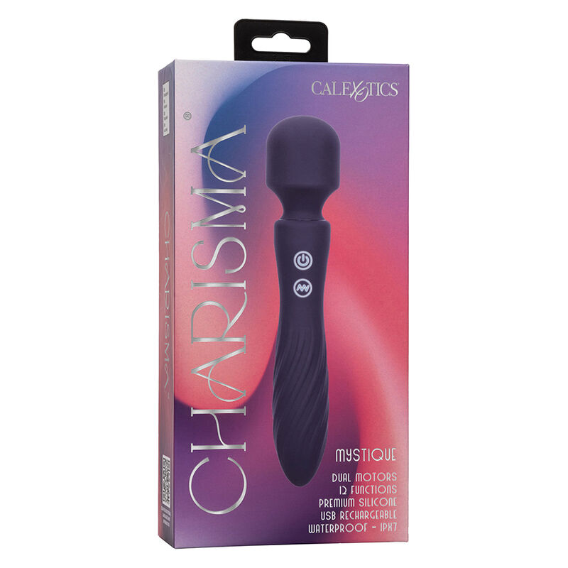 CALEXOTICS - CHARISMA MYSTIQUE MASAJEADOR DOBLE MOTOR 12 FUNCIONES 21,5 CM X 4,5 CM MORADO - Kanerotika SL