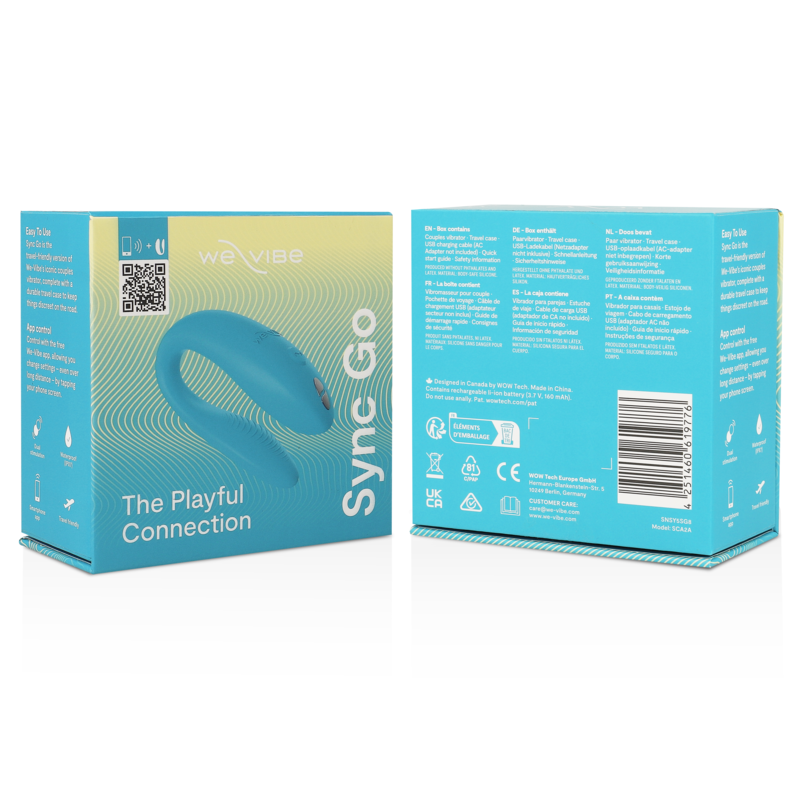 WE-VIBE - SYNC GO ESTIMULADOR DUAL TURQUESA - Kanerotika SL