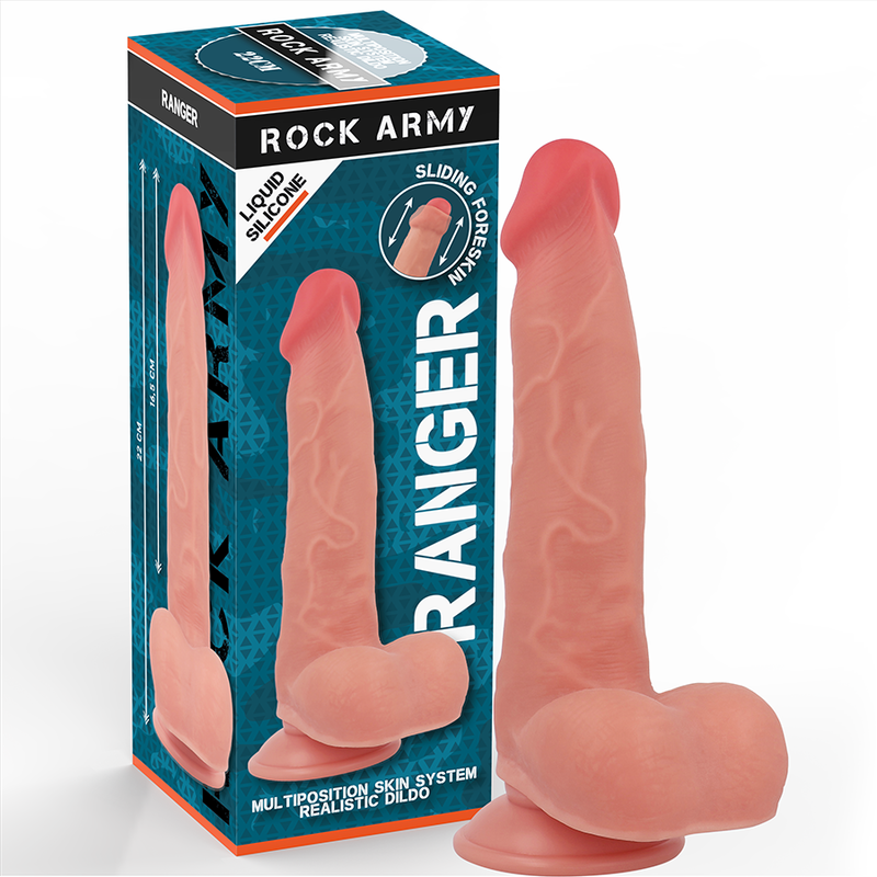 ROCKARMY - RANGER DILDO REALISTA DUAL DENSITY LIQUID SILICONE 22 CM -O- 3.6 CM - Kanerotika SL