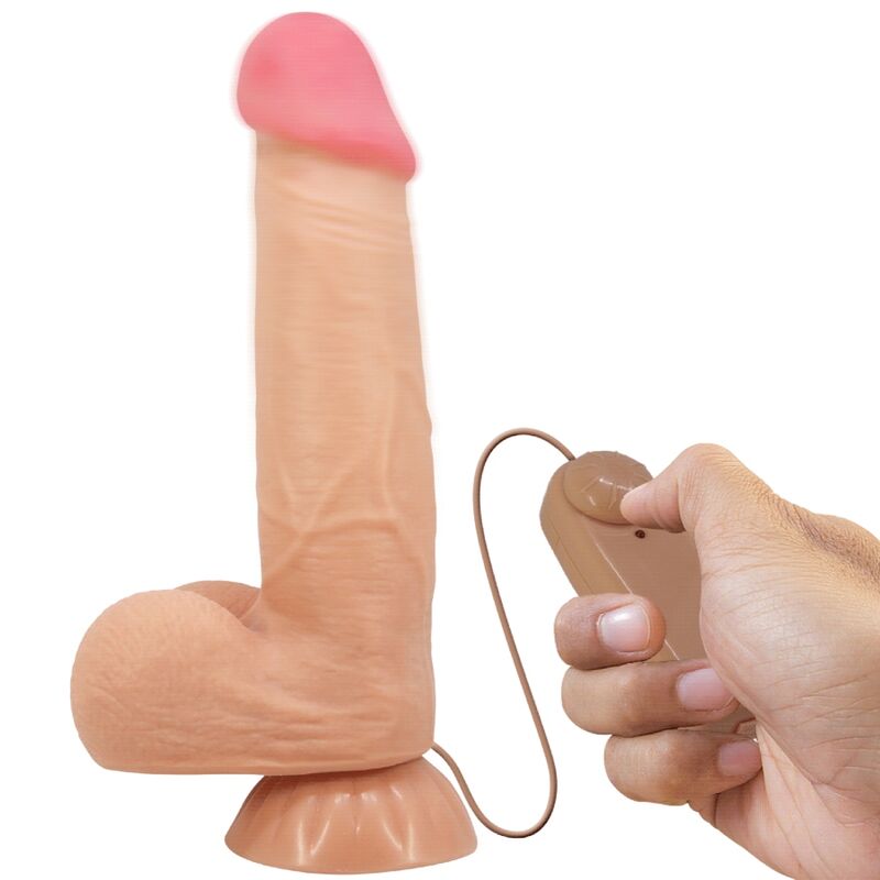 PRETTY LOVE - SLIDING SKIN SERIES DILDO REALÍSTICO CON VENTOSA PIEL DESLIZANTE CONTROL REMOTO  NATURAL 21.8 CM - Kanerotika SL