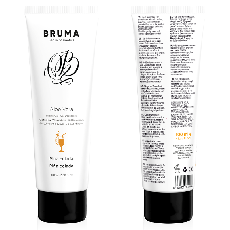BRUMA - GEL DESLIZANTE CON ALOE VERA SABOR A PIÑA COLADA 100 ML - Kanerotika SL
