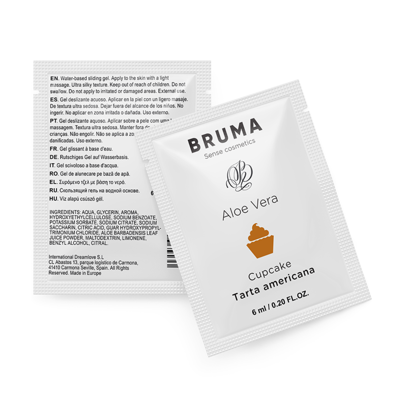 BRUMA - 6 ML GEL DESLIZANTE CON ALOE VERA SABOR A TARTA AMERICANA - Kanerotika SL