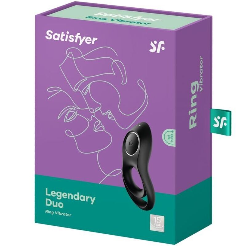 SATISFYER - LEGENDARY DUO ANILLO VIBRADOR NEGRO - Kanerotika SL