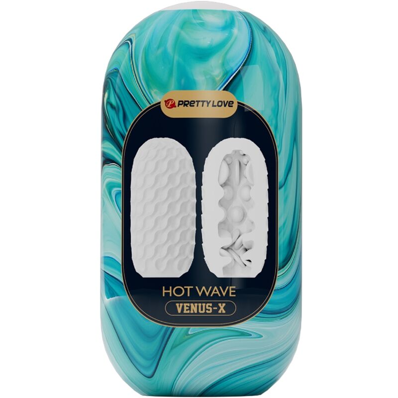 PRETTY LOVE - HOT WAVE MASTURBADOR MASCULINO SILICONA BLANCO - Kanerotika SL