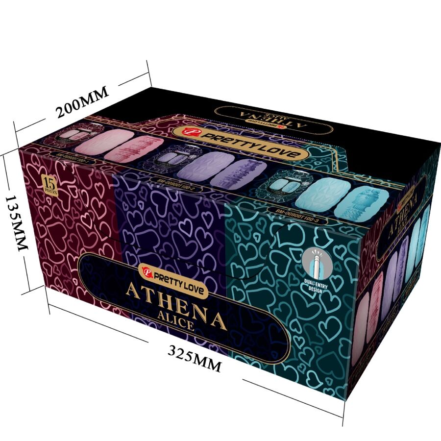 PRETTY LOVE - ATHENA ALICE PACK 15 MASTURBADORES MASCULINOS VARIOS - Kanerotika SL
