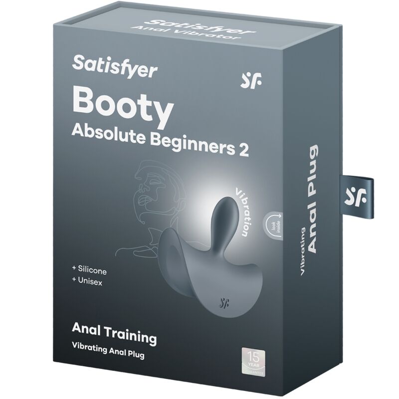SATISFYER - BOOTY ABSOLUTE BEGINNERS 2 PLUG ANAL VIBRADOR UNISEX NEGRO - Kanerotika SL