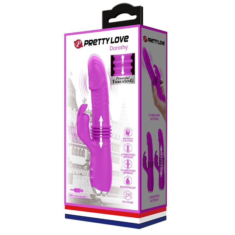 PRETTY LOVE - DOROTHY VIBRADOR CONEJO RECARGABLE MORADO - Kanerotika SL