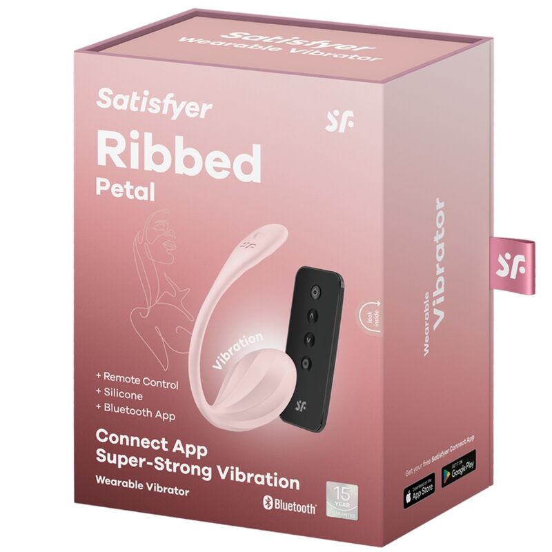 SATISFYER - RIBBED PETAL ESTIMULADOR PUNTO G CONTROL REMOTO ROSA APP GRATUITA - Kanerotika SL