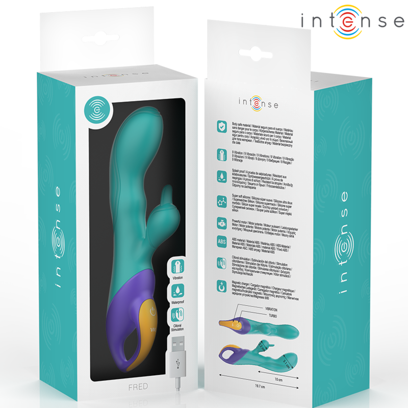 INTENSE - FRED VIBRADOR RABBIT AZUL - Kanerotika SL