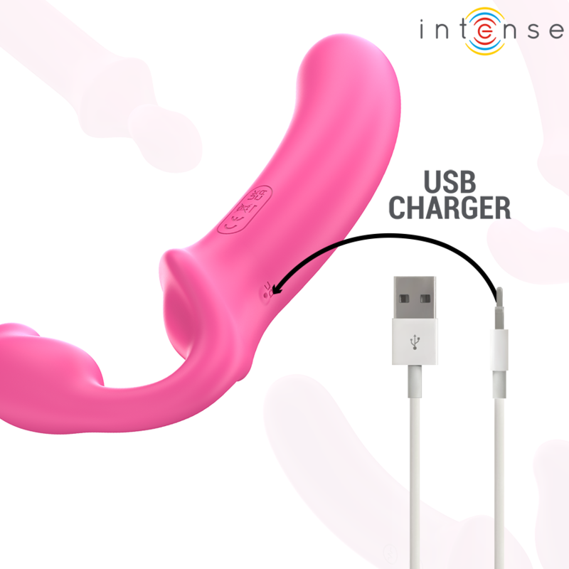 INTENSE - AMY VIBRADOR DOBLE 20 CM ROSA CONTROL REMOTO - Kanerotika SL