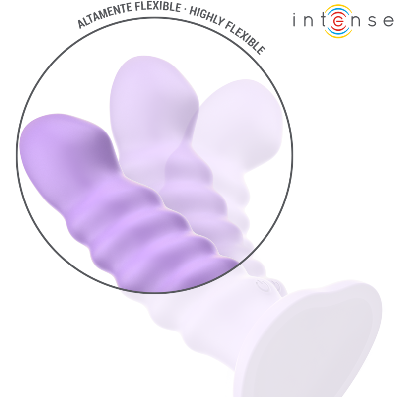 INTENSE - BRENDA VIBRADOR TALLA M DISEÑO EN ESPIRAL 10 VIBRACIONES MORADO CONTROL REMOTO - Kanerotika SL