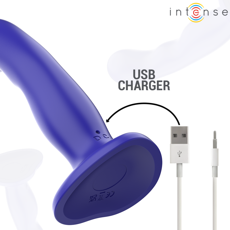 INTENSE - SHORTY VIBRADOR CON VENTOSA AZUL CONTROL REMOTO - Kanerotika SL
