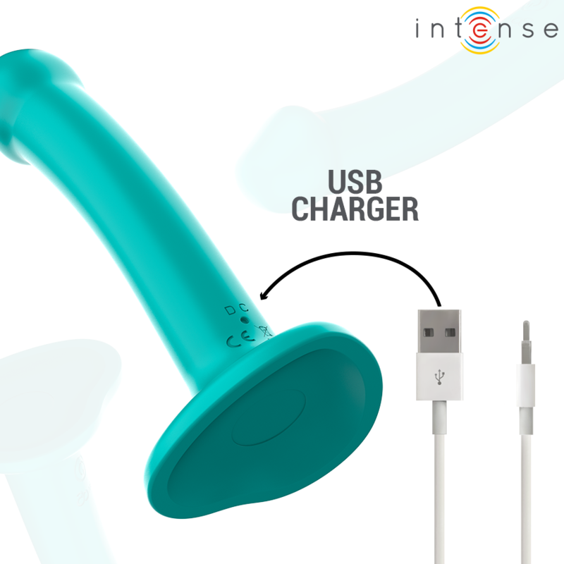 INTENSE - KATIE VIBRADOR CON VENTOSA 10 VIBRACIONES AZUL OSCURO CONTROL REMOTO - Kanerotika SL
