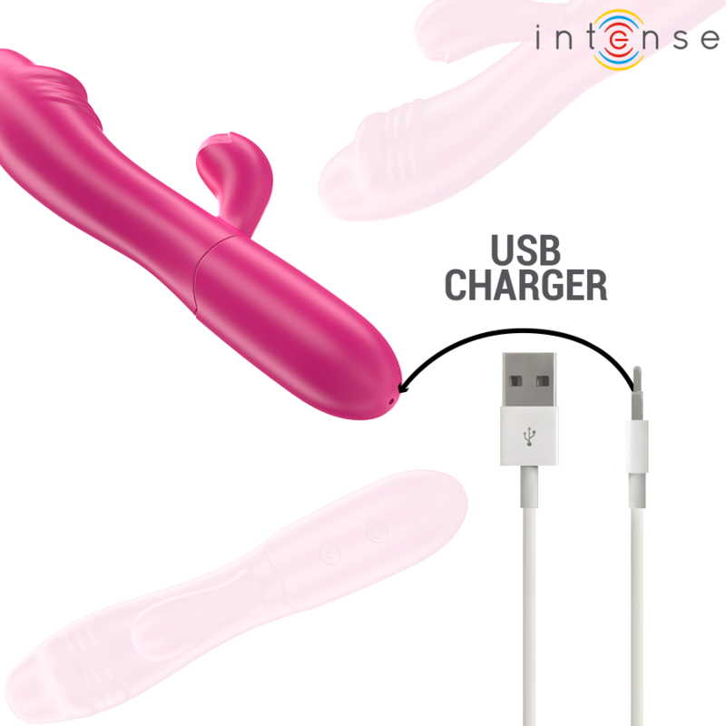 INTENSE - IVY VIBRADOR FLEXIBLE 10 VIBRACIONES CON LENGUA ESTIMULADORA ROSA - Kanerotika SL