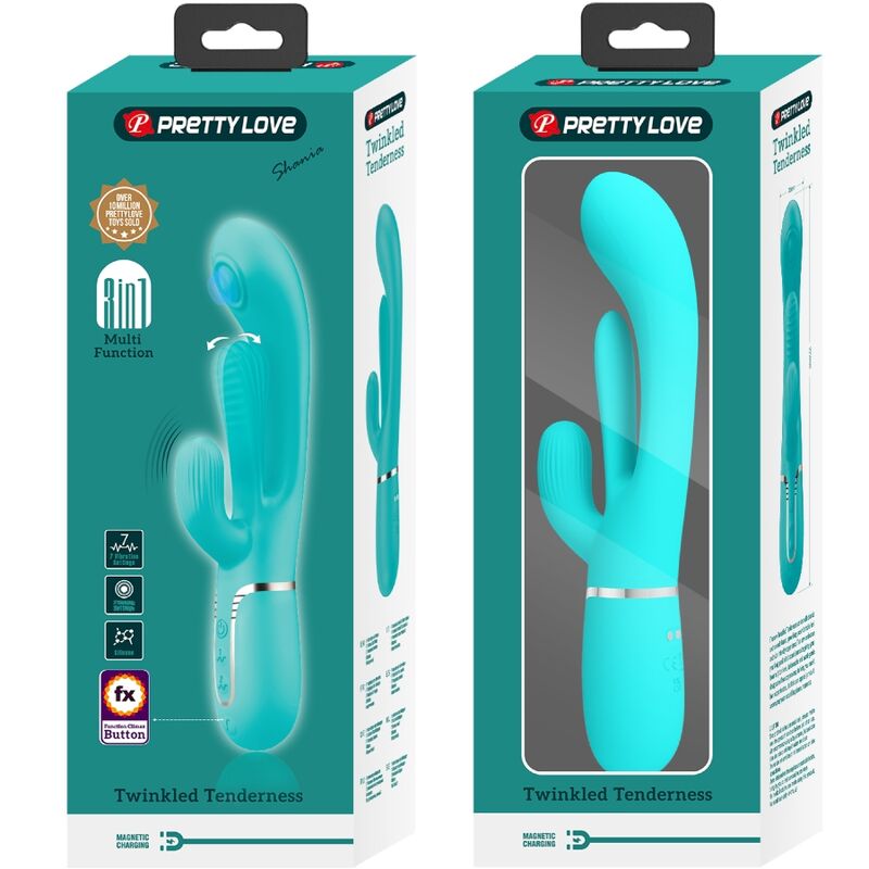 PRETTY LOVE - SHANIA TRIPLE VIBRADOR RABBIT MULTIFUNCIÓN 3 EN 1 - Kanerotika SL
