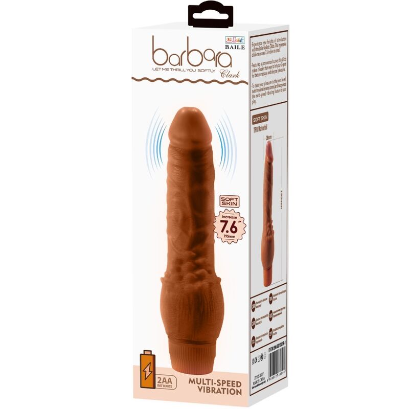 BAILE - BARBARA VIBRADOR REALÍSTICO 19.5 CM MULATO - Kanerotika SL