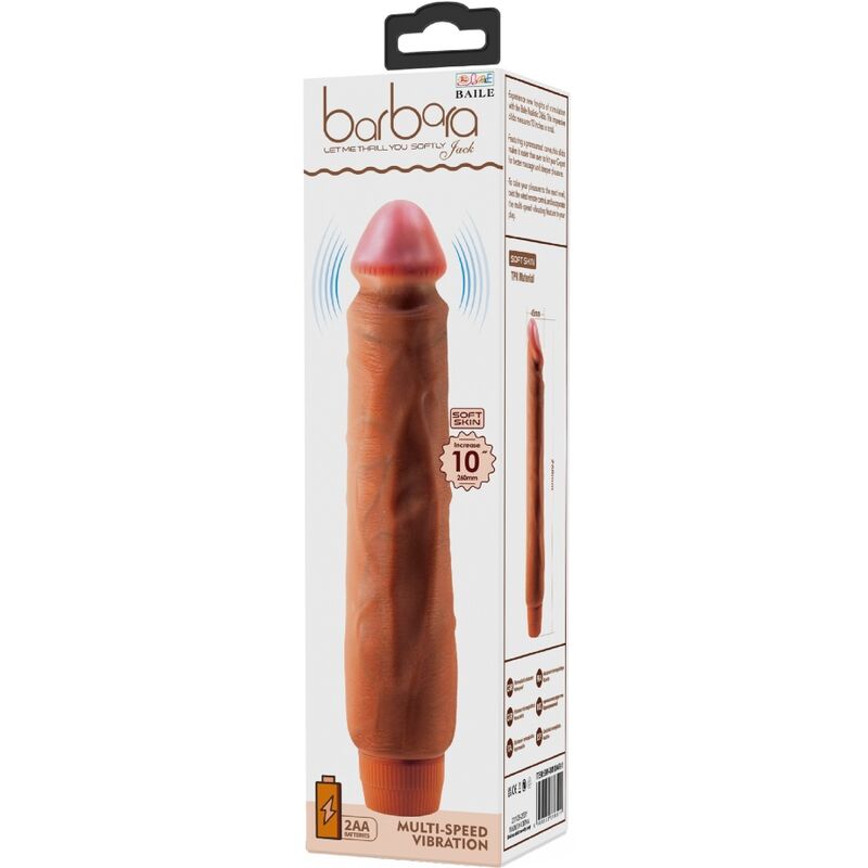 BAILE - JACK VIBRADOR REALÍSTICO 26 CM MULATO - Kanerotika SL