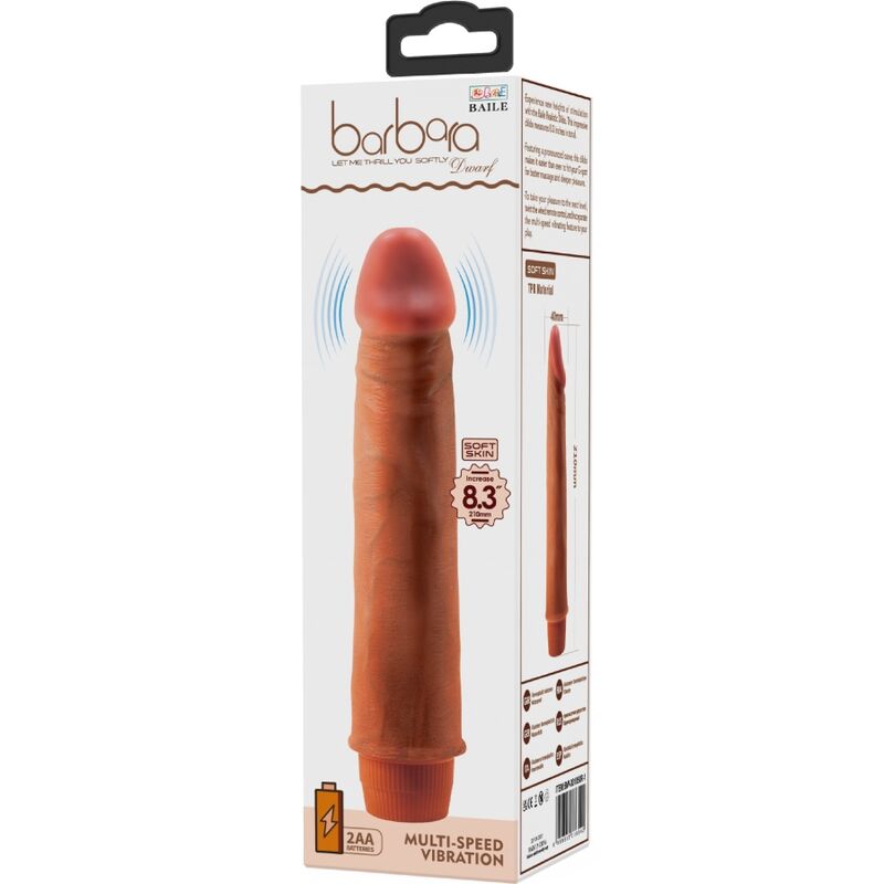 BAILE - DWARF VIBRADOR REALÍSTICO 21 CM MULATO - Kanerotika SL