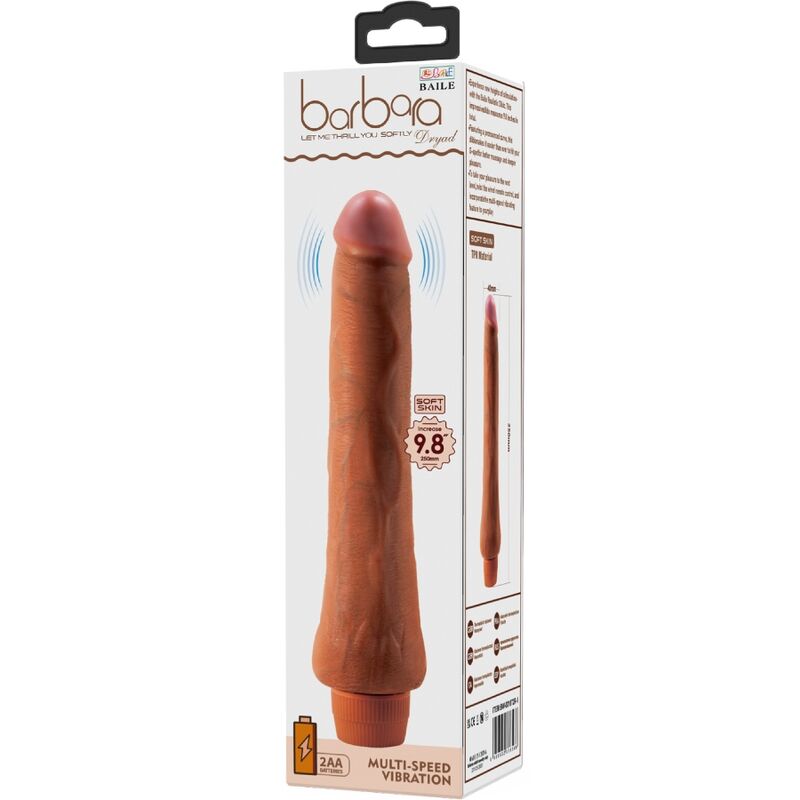 BAILE - DRYAD VIBRADOR REALÍSTICO 25 CM MULATO - Kanerotika SL