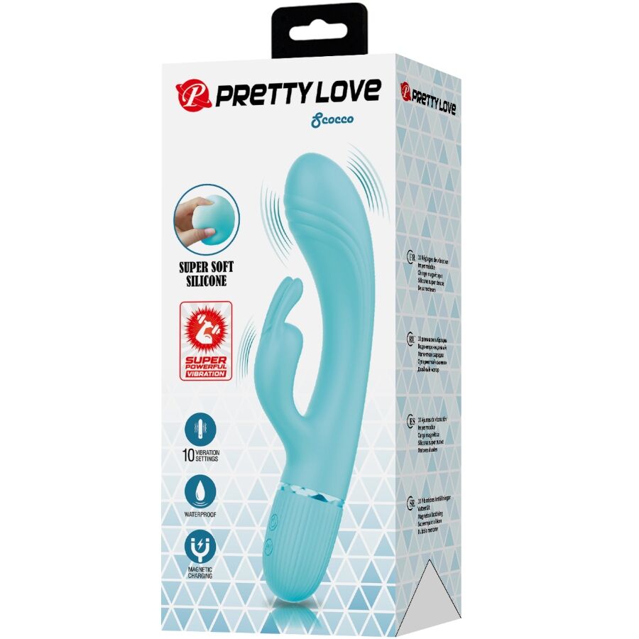 PRETTY LOVE - SCOCCO VIBRADOR RABBIT TURQUESA - Kanerotika SL