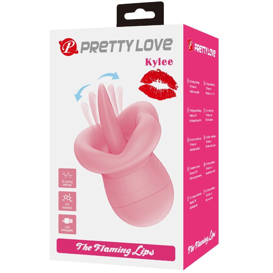 PRETTY LOVE - KYLEE LENGUA ESTIMULADORA CLÍTORIS 10 VIBRACIONES ROSA NUDE - Kanerotika SL