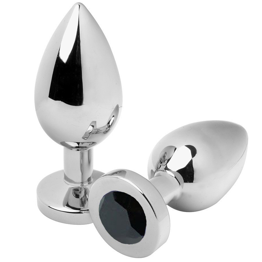 METAL HARD - ANAL PLUG DIAMOND NEGRO SMALL 5.71CM - Kanerotika SL