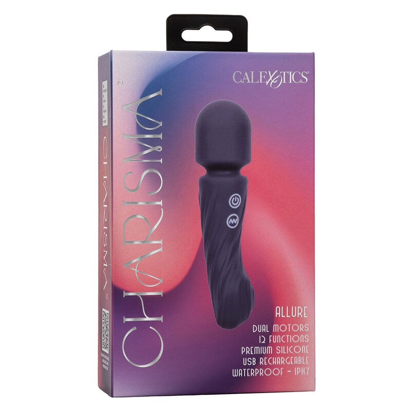 CALEXOTICS - CHARISMA ALLURE MASAJEADOR DOBLE MOTOR 12 FUNCIONES 17,25 CM X 4,5 CM MORADO - Kanerotika SL