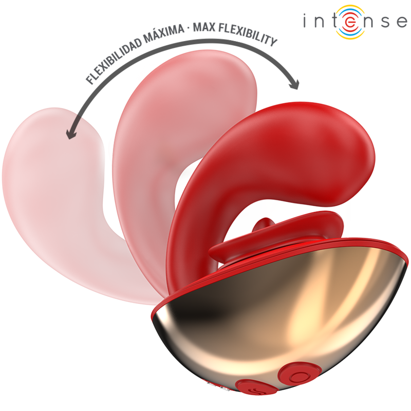 INTENSE - MARIAH VIBRADOR & ESTIMULADOR EN FORMA DE U 10 VIBRACIONES ROJO - Kanerotika SL