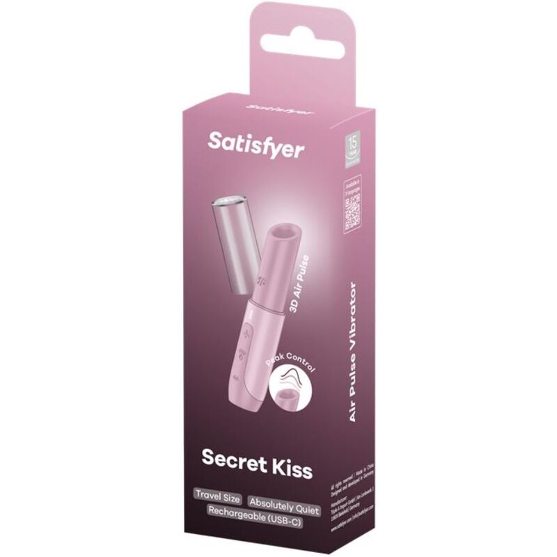 SATISFYER - SECRET KISS ESTIMULADOR CLÍTORIS POR ONDAS ROSA - Kanerotika SL