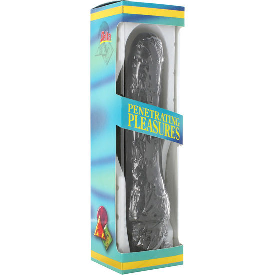 SEVEN CREATIONS - VINIL P-SHAPE VIBRATOR BLACK PENE 20 CM - Kanerotika SL