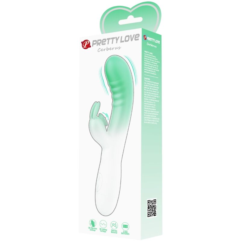 PRETTY LOVE - CERBERUS VIBRADOR RABBIT 3O VIBRACIONES VERDE - Kanerotika SL