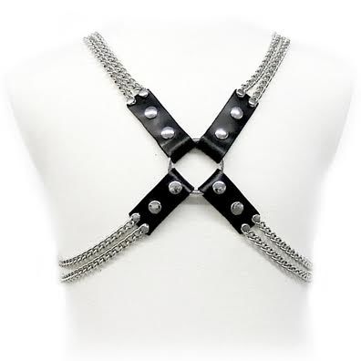 LEATHER BODY - CHAIN HARNESS - Kanerotika SL