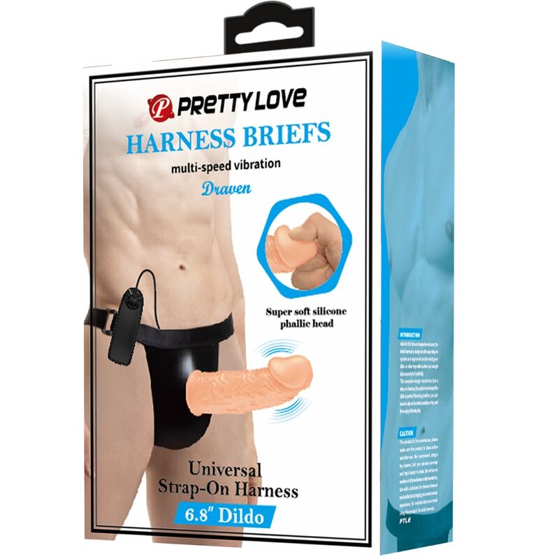 PRETTY LOVE - HARNESS BRIEFS CON VIBRACIÓN DILDO INCLUIDO - Kanerotika SL