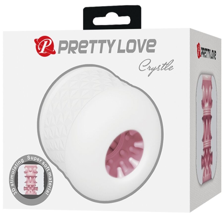 PRETTY LOVE - CRYSTLE MASTURBADOR MASCULINO BLANCO - Kanerotika SL
