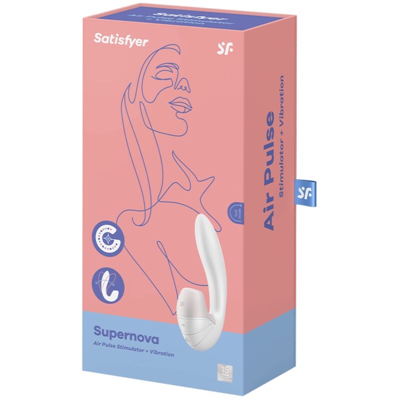 SATISFYER - SUPERNOVA ESTIMULADOR Y VIBRADOR BLANCO - Kanerotika SL