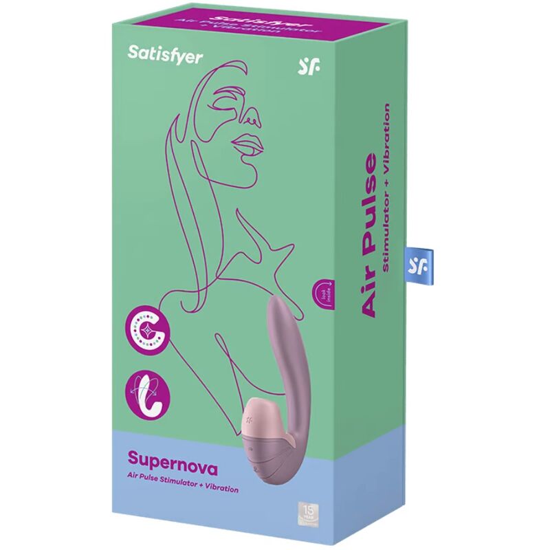 SATISFYER - SUPERNOVA ESTIMULADOR Y VIBRADOR ROSA - Kanerotika SL