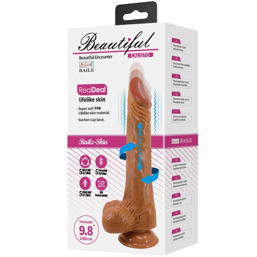 BAILE - CALISTO DILDO REALÍSTICO 25 CM NATURAL - Kanerotika SL