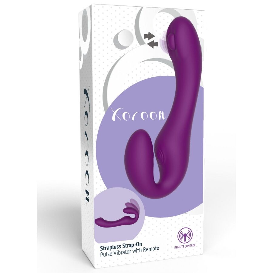 XOCOON - STRAPLESS STRAP-ON VIBRADOR 2 EN 1 CON CONTROL REMOTO MORADO - Kanerotika SL