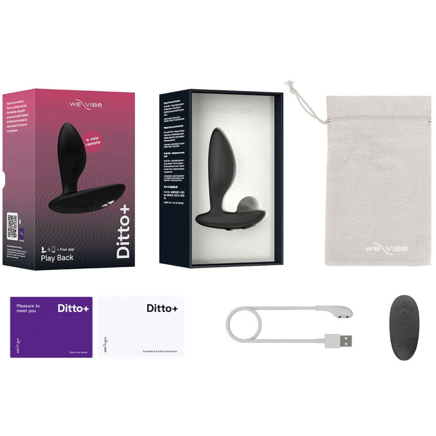 WE-VIBE - DITTO+ PLUG ANAL VIBRADOR NEGRO - Kanerotika SL