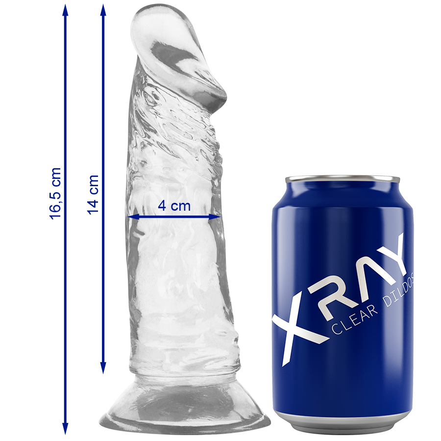 XRAY CLEAR DILDO TRANSPARENTE 16.5CM X 4CM - Kanerotika SL