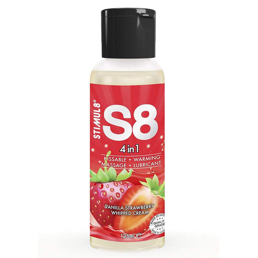 STIMUL8 - S8 4 EN 1 LUBRICANTE POSTRE FRESA 125 ML - Kanerotika SL