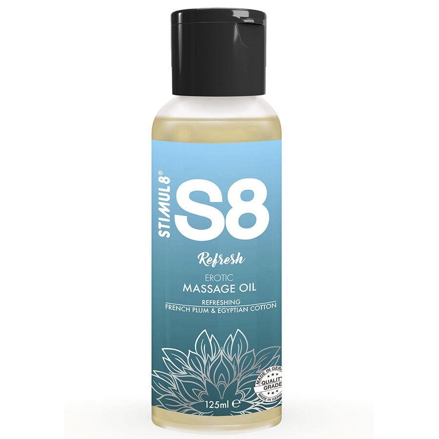 STIMUL8 - S8 REFRESH ACEITE DE MASAJE ALGODÓN 125 ML - Kanerotika SL