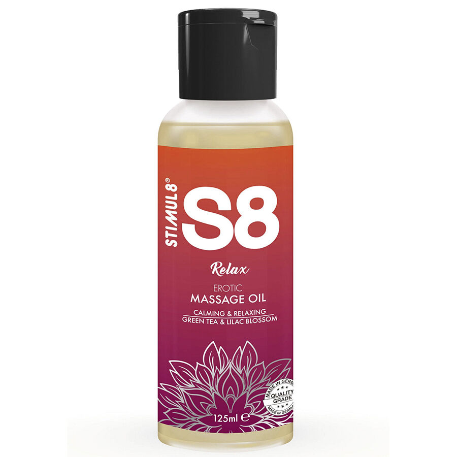 STIMUL8 - S8 RELAX ACEITE DE MASAJE TÉ VERDE 125 ML - Kanerotika SL