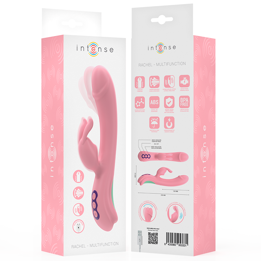 INTENSE - RACHEL RABBIT VIBRATOR 5 VIBRATIONS PINK - Kanerotika SL