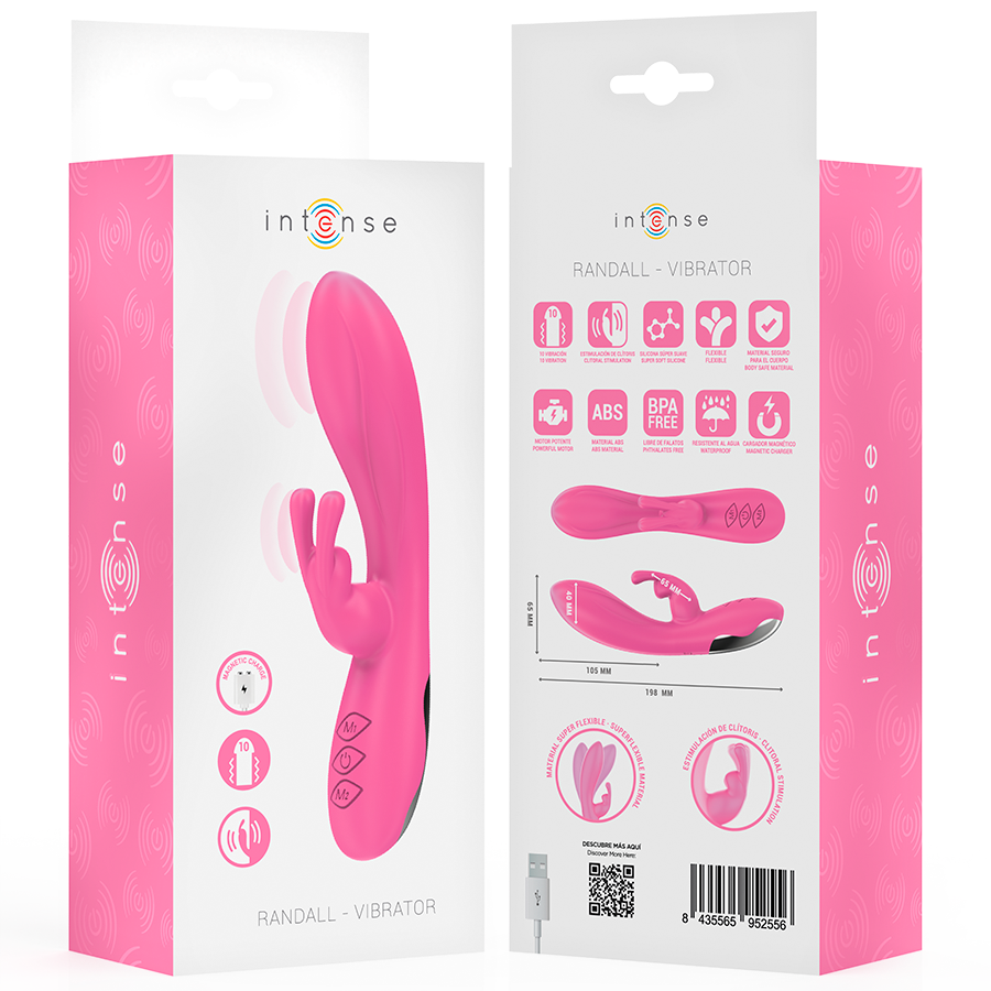 INTENSE - RANDALL VIBRADOR RABBIT 10 VIBRACIONES ROSA - Kanerotika SL