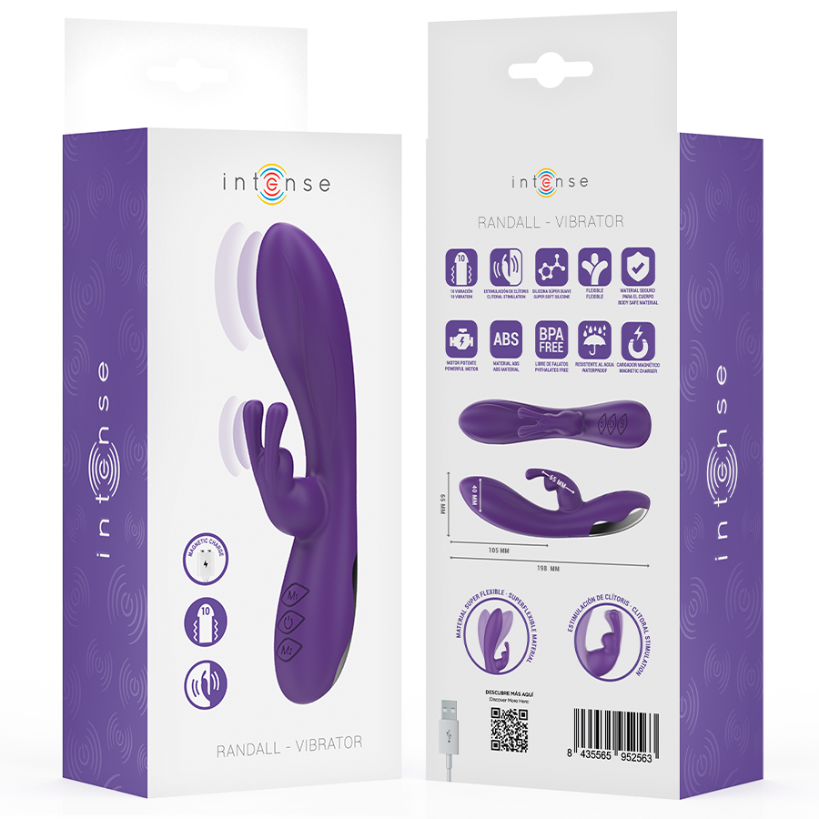 INTENSE - RANDALL VIBRADOR RABBIT 10 VIBRACIONES MORADO - Kanerotika SL